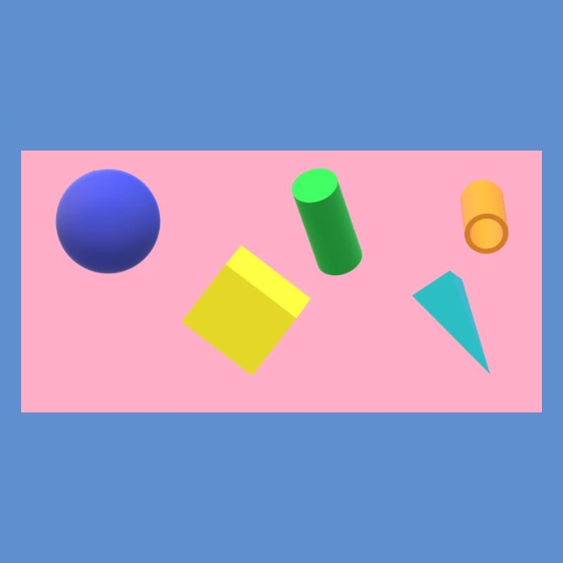Vibrant Geometric Shape Composition