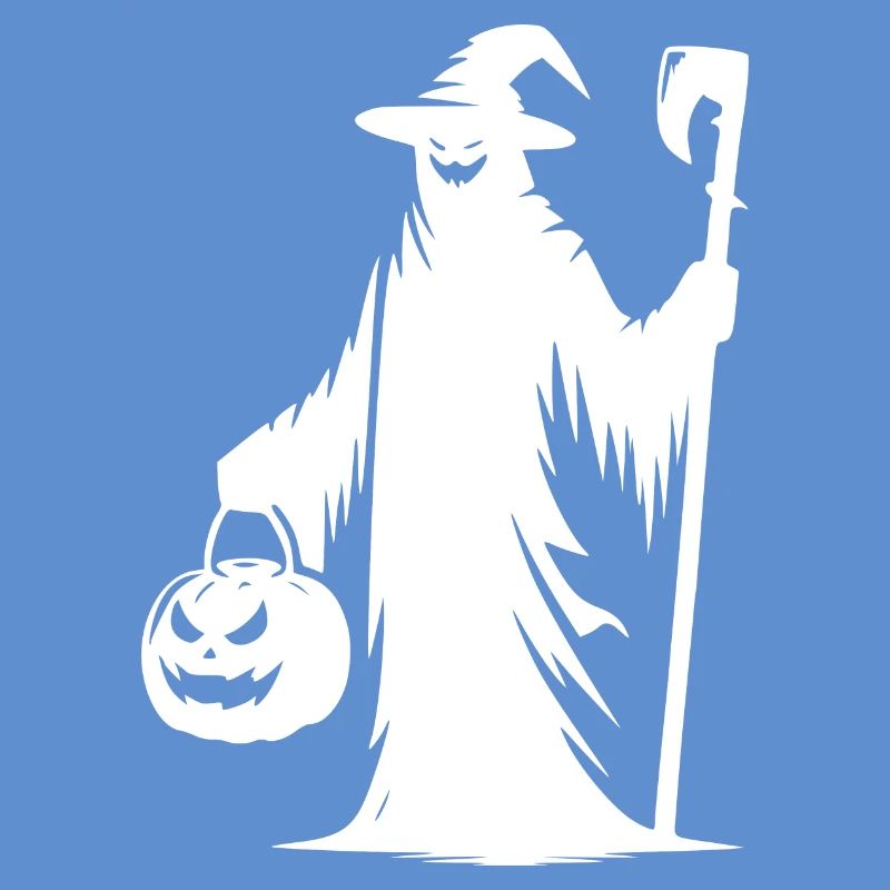 Magic Ghost with Halloween Pumpkin