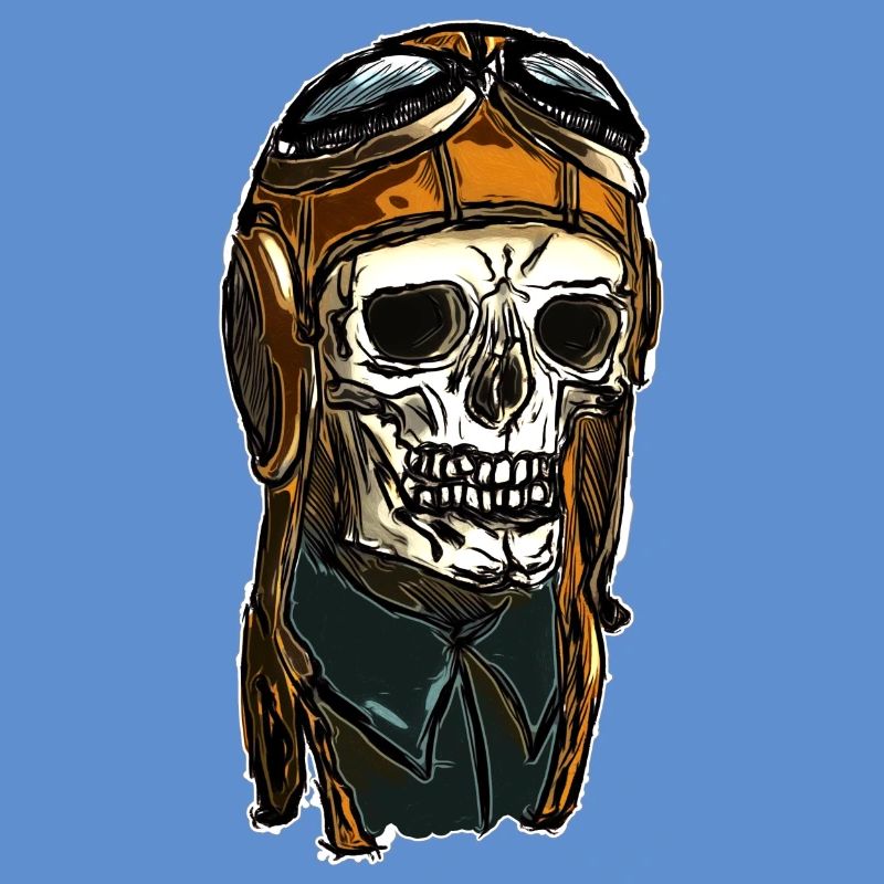Skull mit Helmkappe