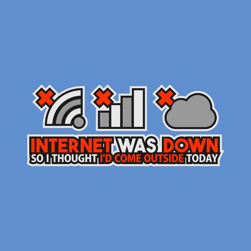 Internet Was Down - Offline Programmer Computer