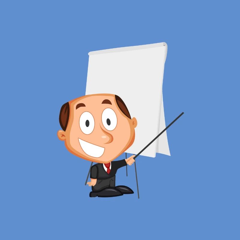 Dozent verwendet Flipchart, Geschenkidee