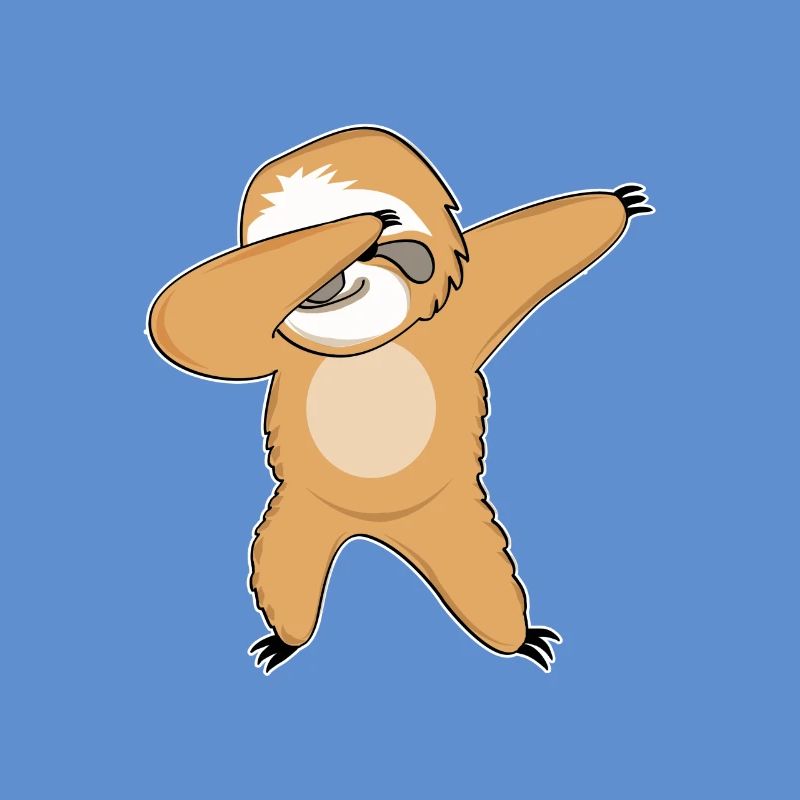 Dabbing sloth dancing funny gift