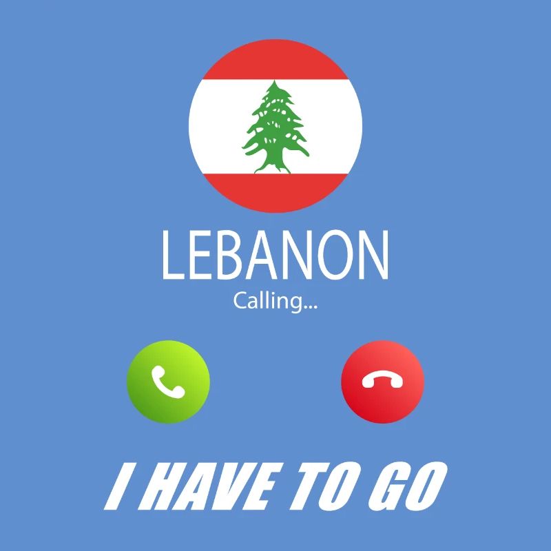 Libanon ruft an Lusiger Flaggen Spruch