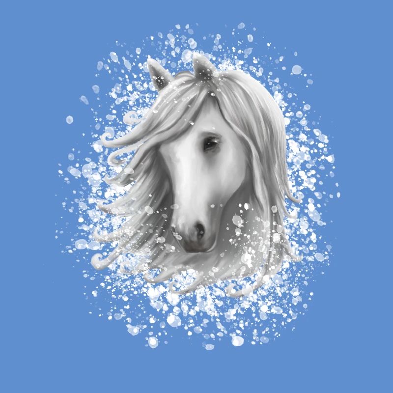 Pferdekopf im Schnee