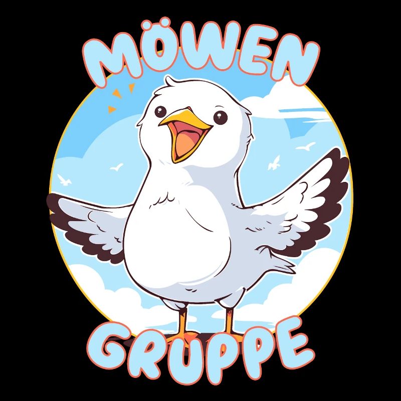 Süßes Möwengruppe Kindergarten Gruppentier Möwe