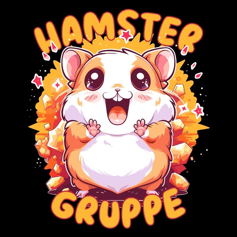 Süßes Hamstergruppe Kindergarten Gruppentier