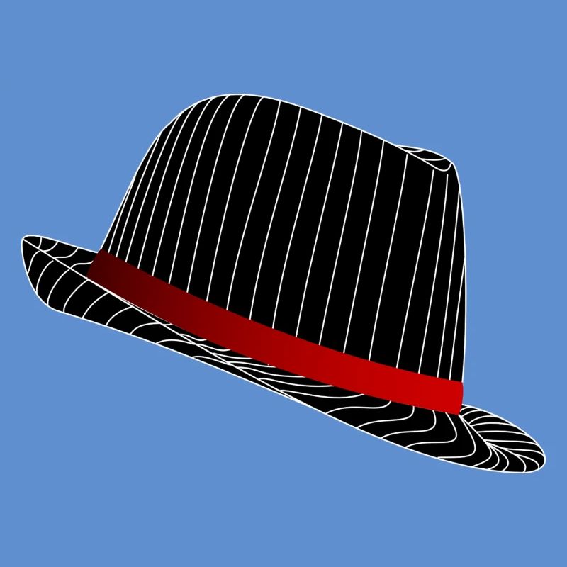 Chapeau élégant dans la conception de rayures.
