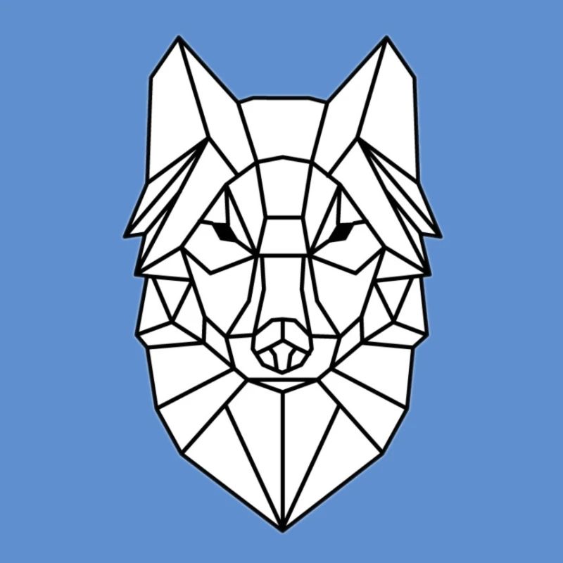 Schlichtes Wolfkopf Design