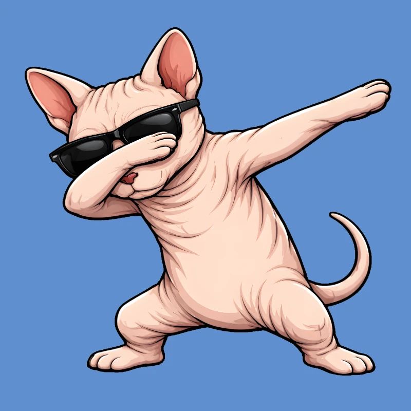 Dabbing Sphynx Cat