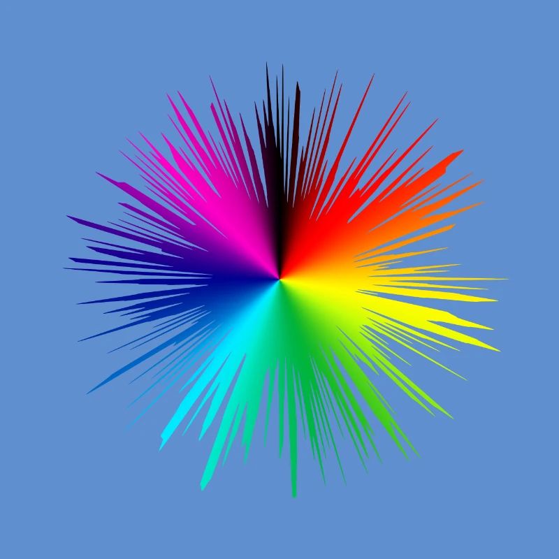 Explosion de couleur rafale radiale