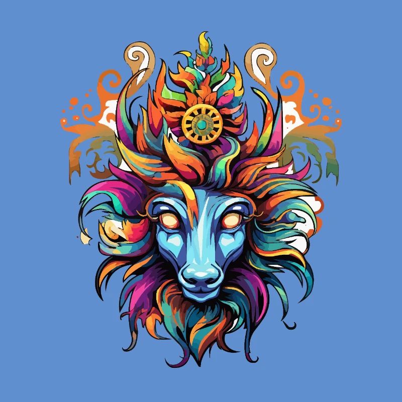 Colored Lion Head Volcanic Magic