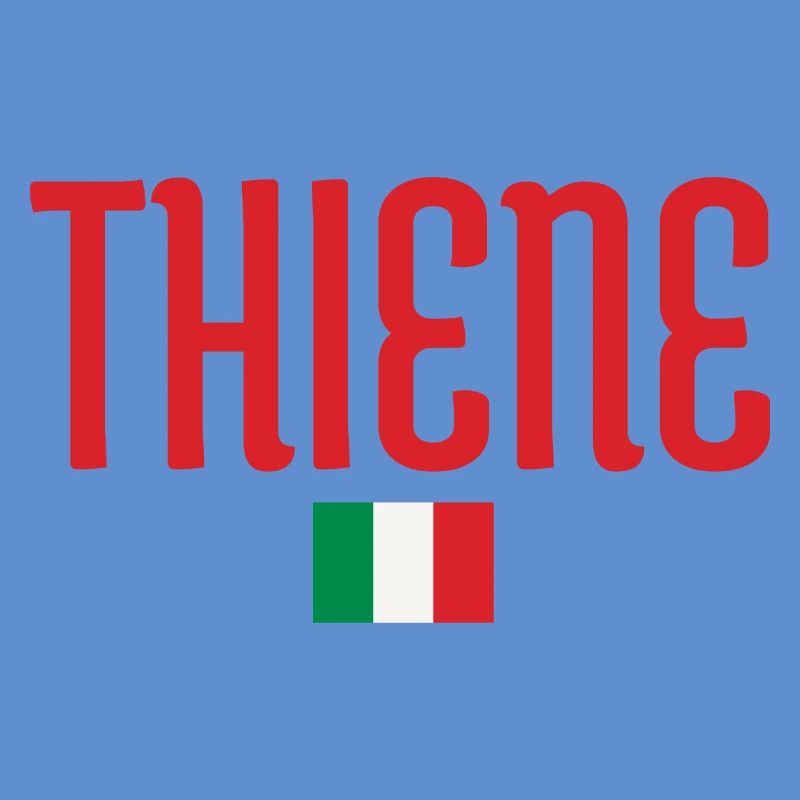 THIENE-Italie Conception de drapeaux et de typographie