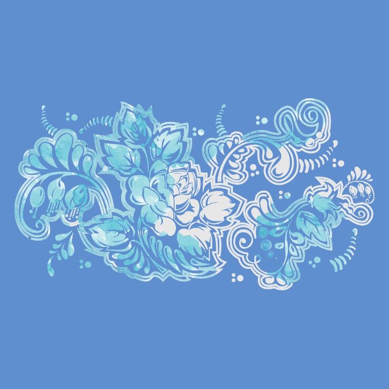 Blauer Blumen-Muster