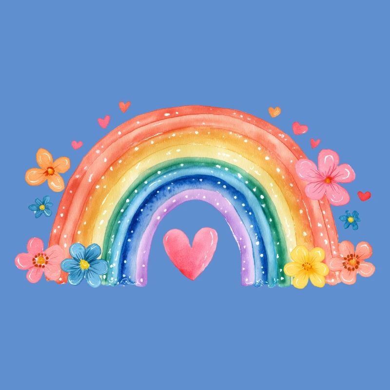 Regenbogen Einschulung – Süßes Mädchen Design