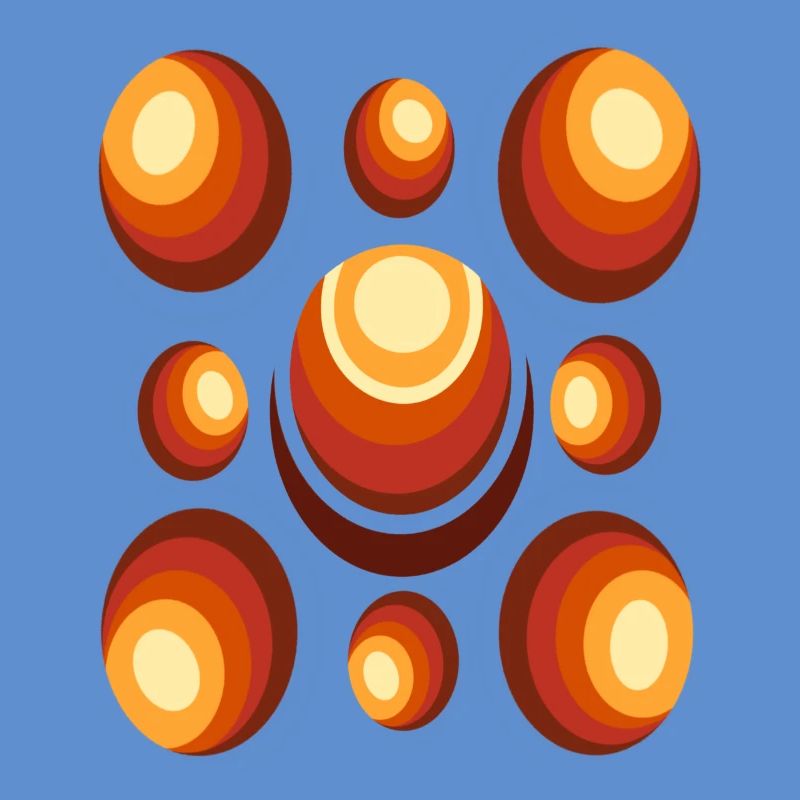 70s Wallpaper Pattern Retro Circle Pattern