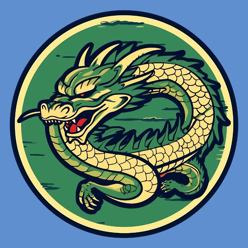 Dragon Crest Circle Patch