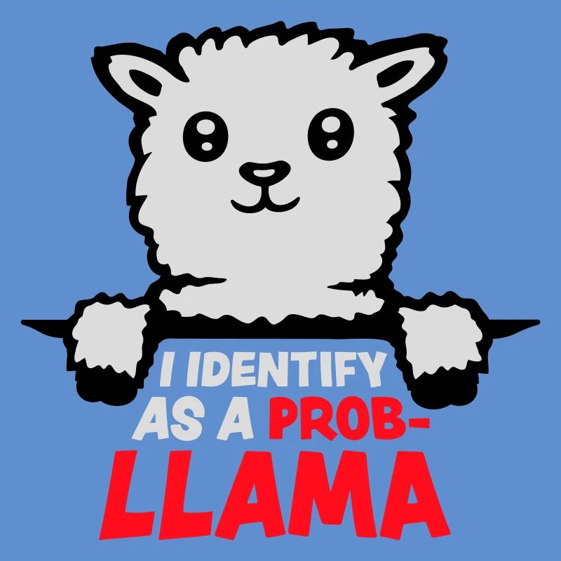 Je m’identifie comme un probllama Cool Lama Problem Spruch