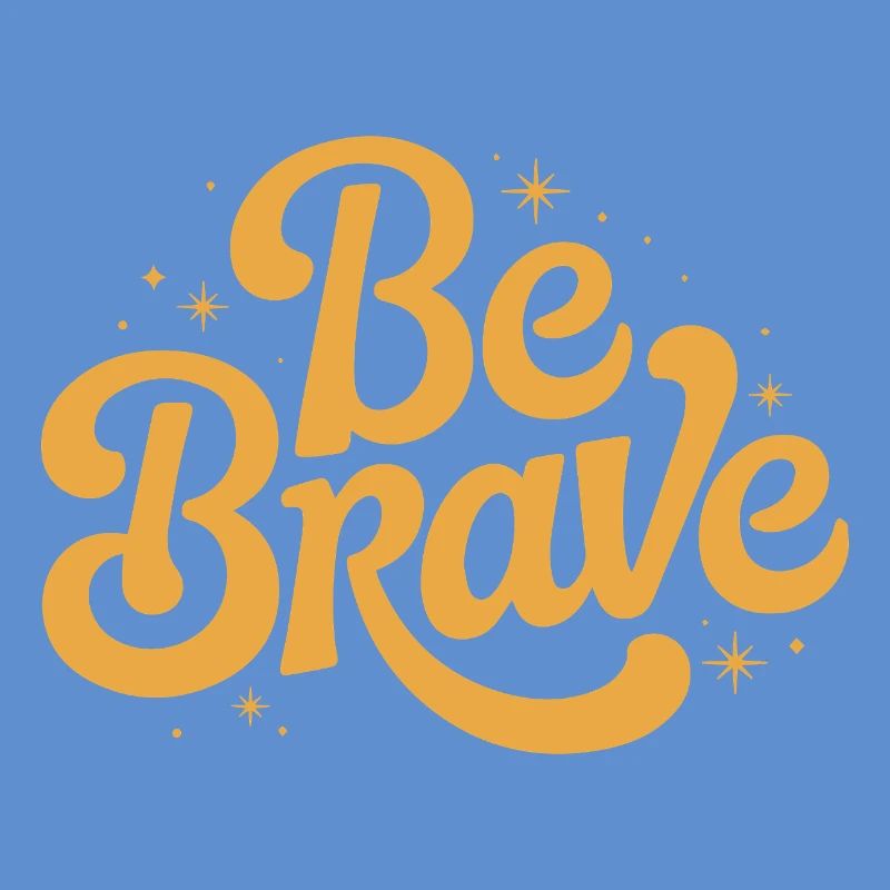 Be Brave Script Emblem