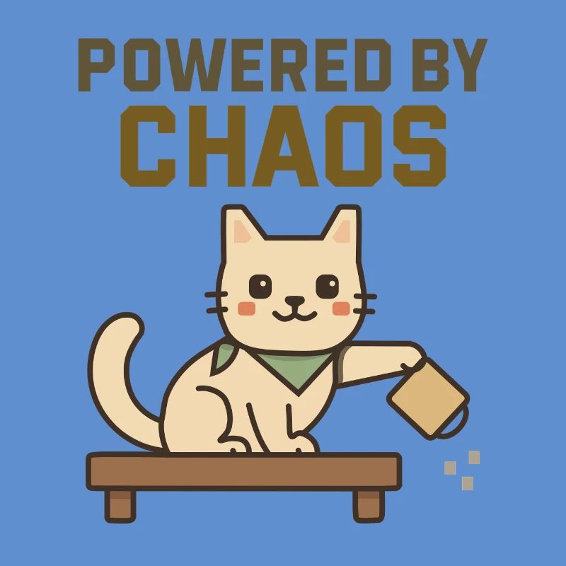 Powered by Chaos - Freche Katze wirft Kaffee um