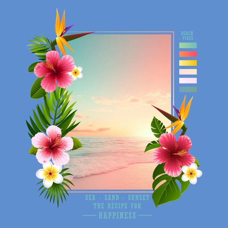 Mer - Sable - Coucher de soleil