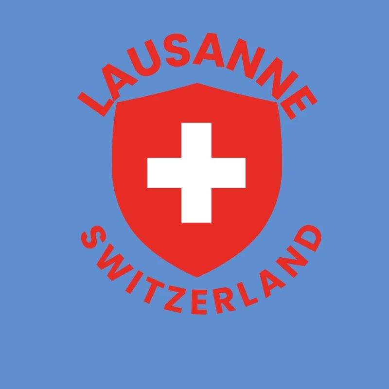 Lausanner Schild mit Schweizer Flagge