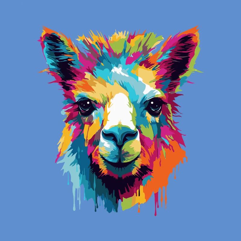Llama Farbexplosion Popart