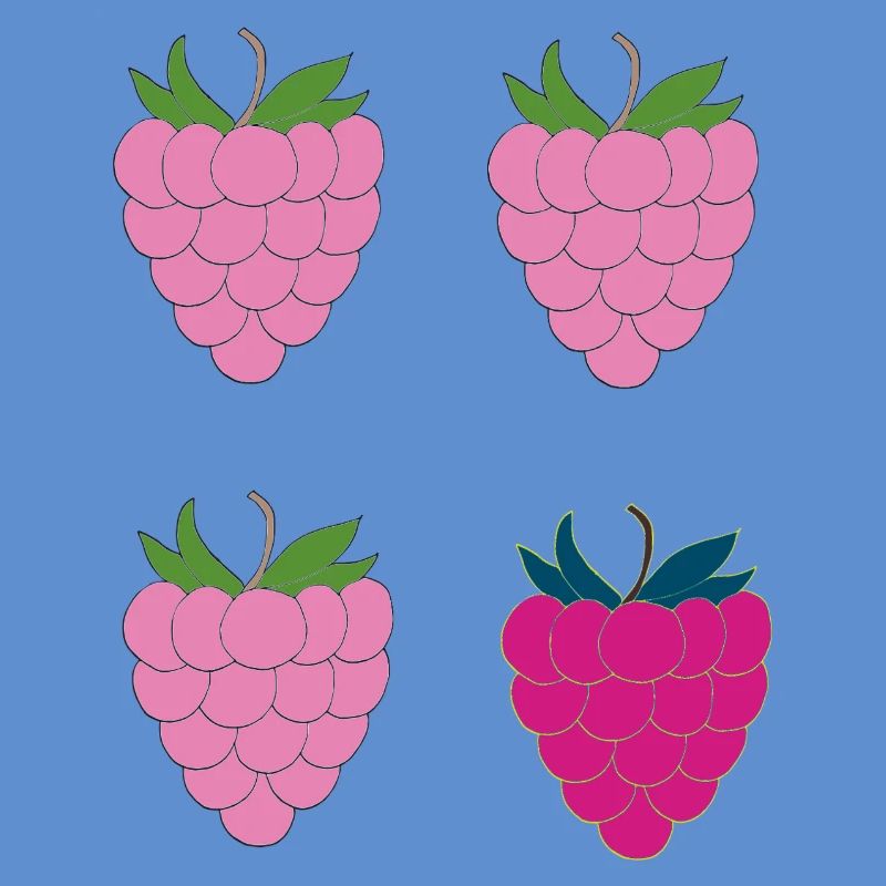 Double Raspberry Pop Art