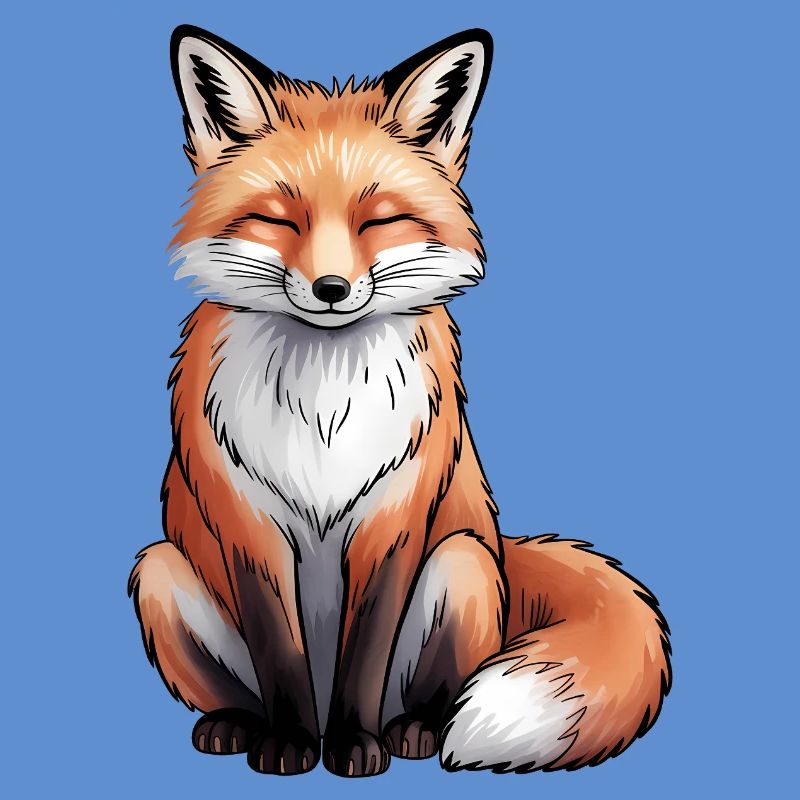 Fuchs sitzend