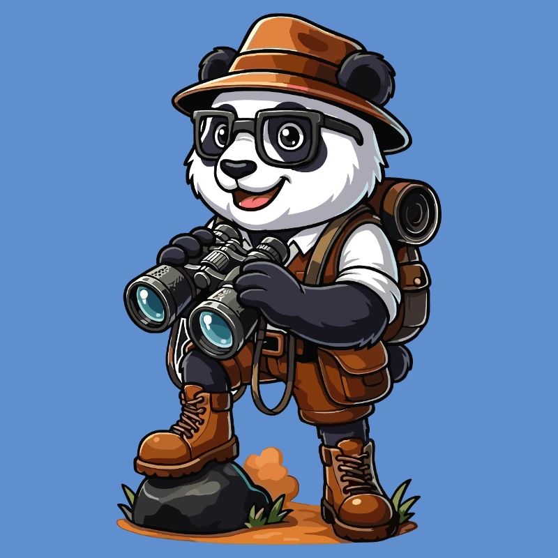 Drôle d’aventure de camping de randonnée Panda Explorer