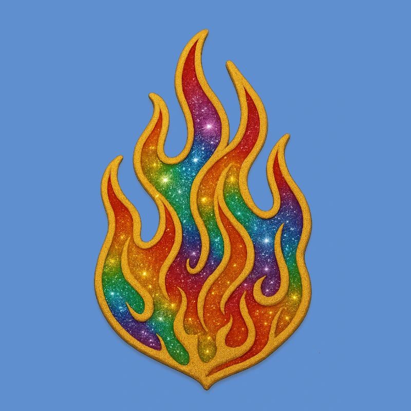 Regenbogenfeuer Patch