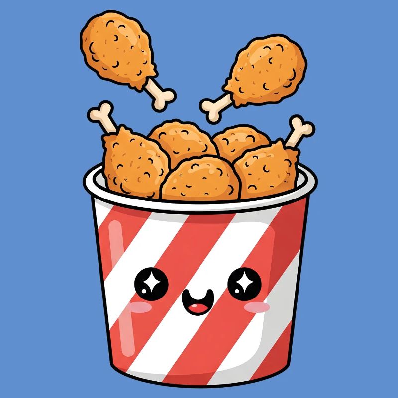 Kawaii-Brathähnchen-Eimer