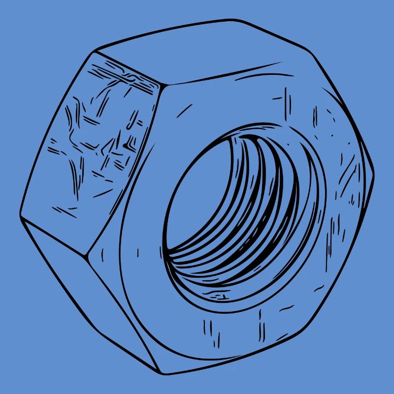 Écrou à vis avec surface rayée