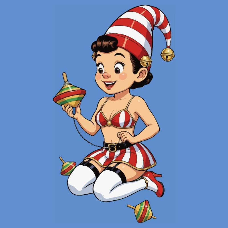 Leprechaun-Mädchen mit Kreisel