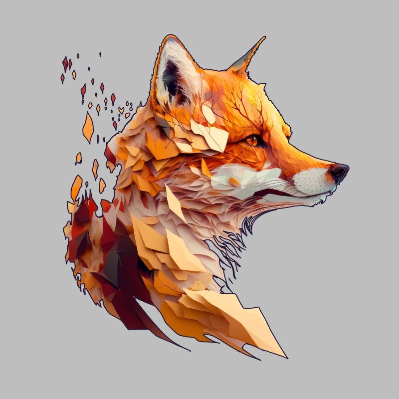 Polygon Fox Design, Pretty Fox
