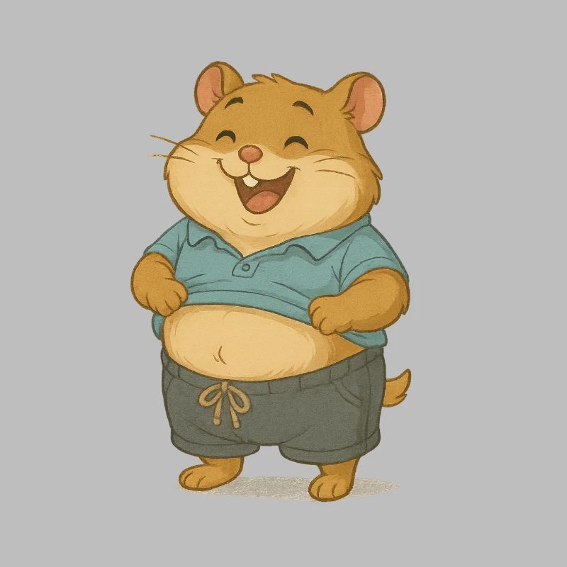 Hamster réfrigéré au look décontracté