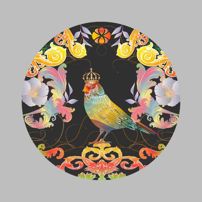 Imaginative Bird with Crown & Ornaments