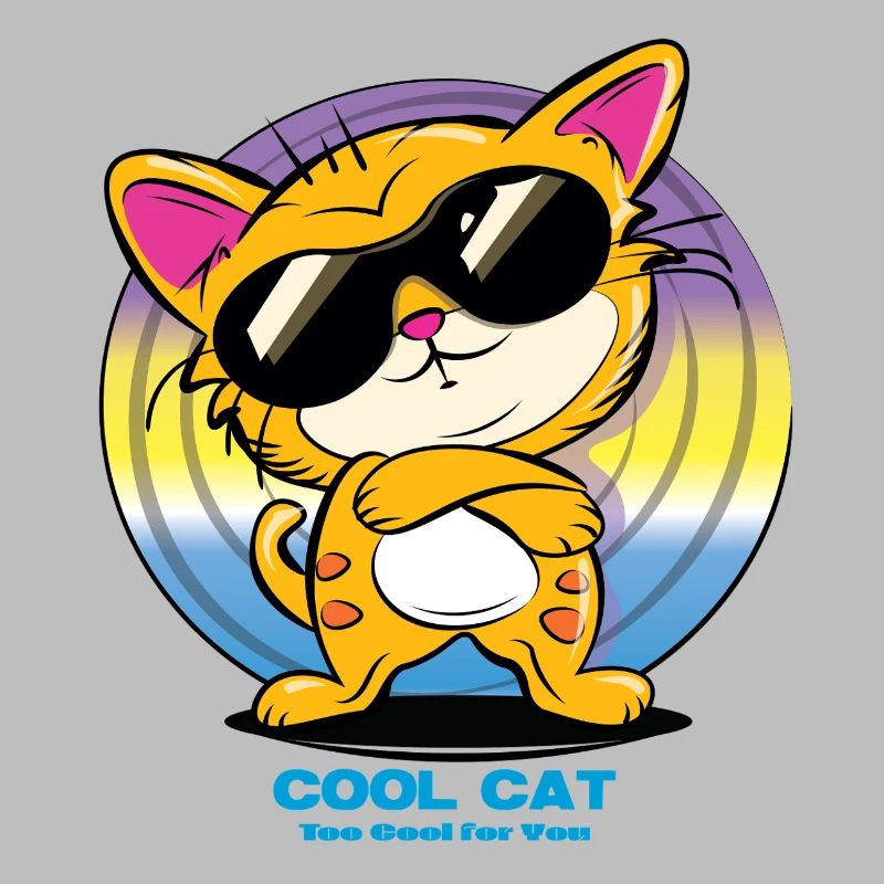 Coole Katze mit Sonnenbrille