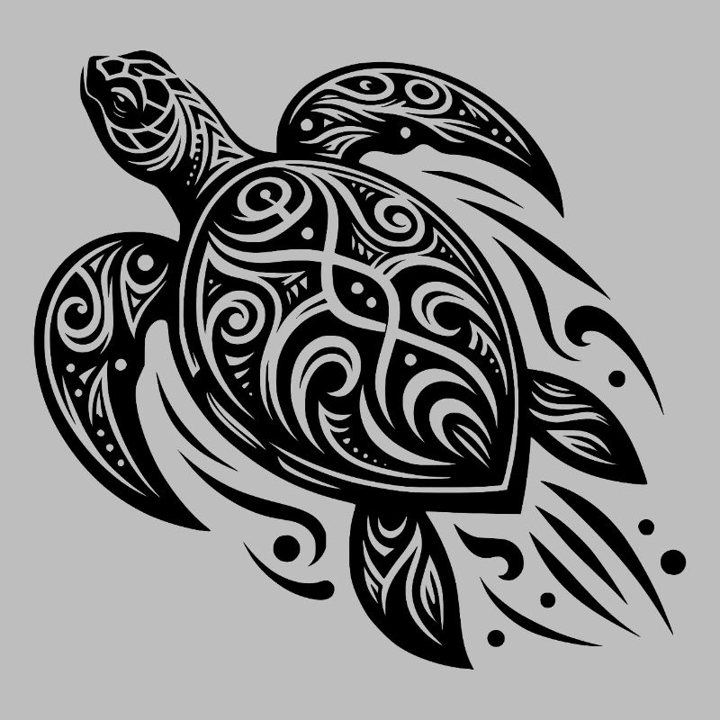 Tradition meets modern turtle tattoo