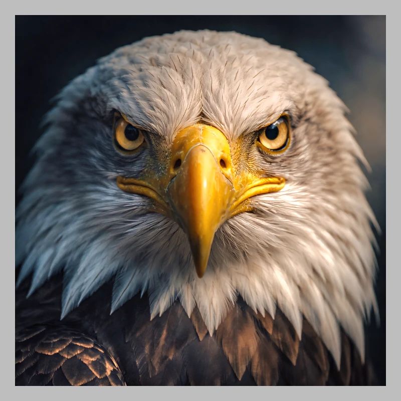 Aigle en gros plan : Regard doré