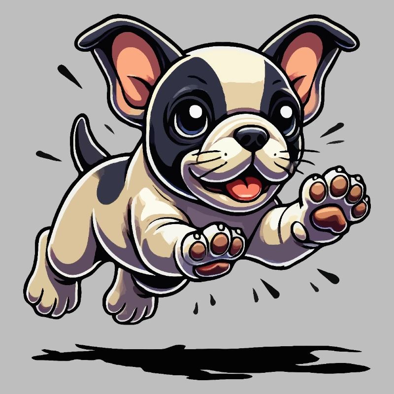 Sauts de chiot bouledogue français