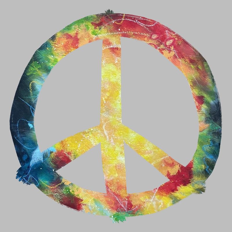 Bunter Peace-Zeichen Tie-Dye