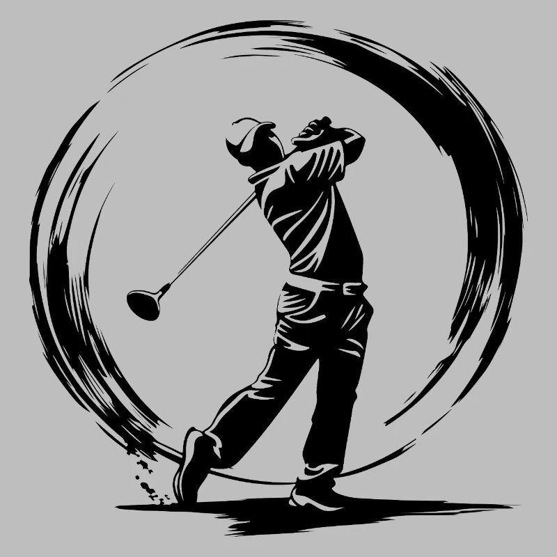 Golfer Mann Silhouette