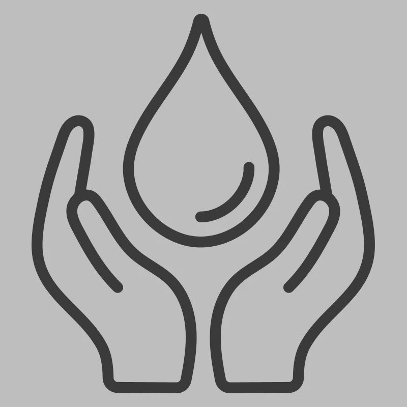 Mains protégeant Goutte d’eau Icône Logo