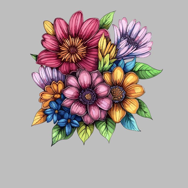 Explosion de couleurs du tourbillon de fleurs