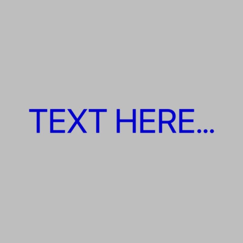 Plain Text Blue Text Print