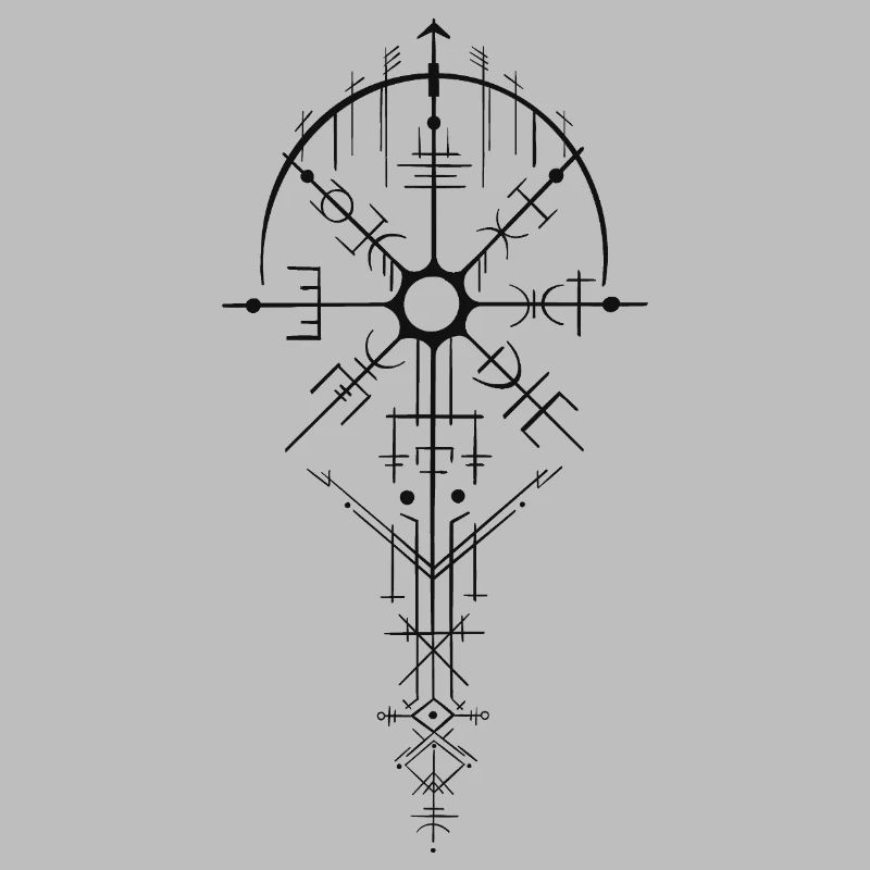 Nordisch Runenamulett Design