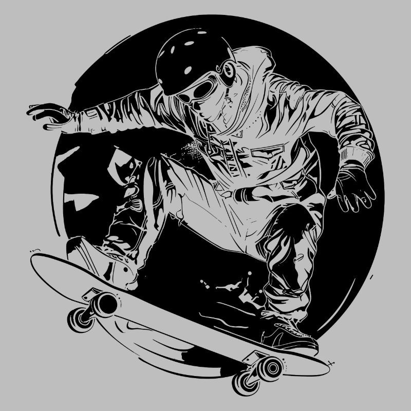 Skateboarder Comic-Stil