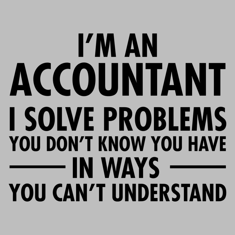 I'm An Accountant- I Solve Problems...