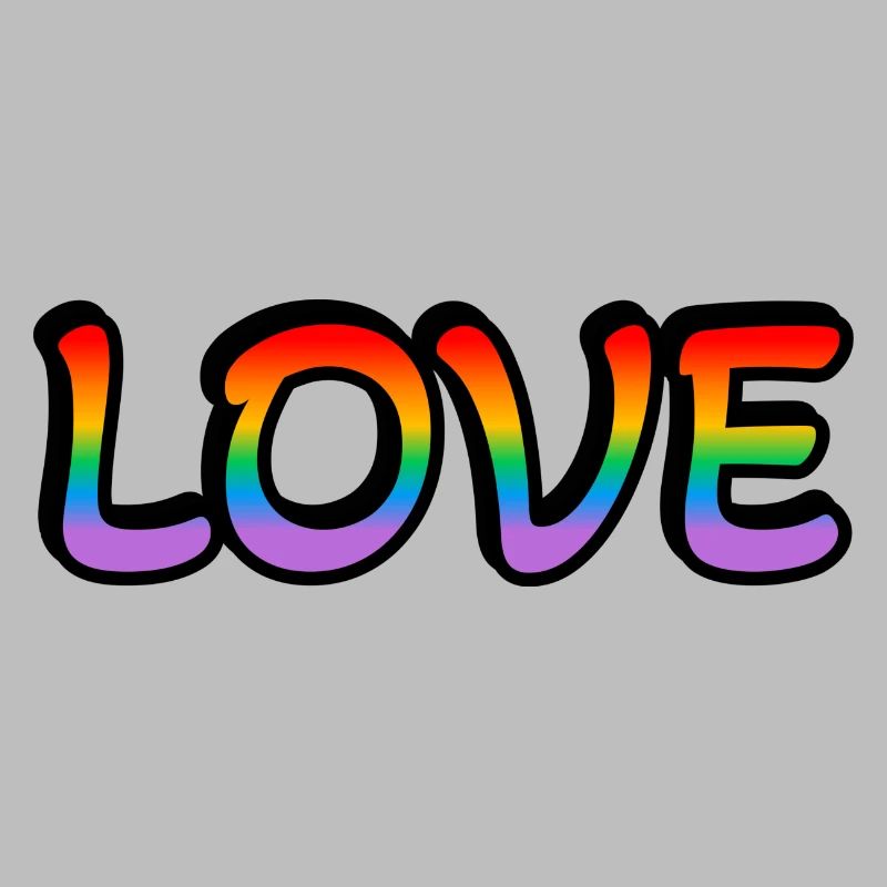 Retro Rainbow Love