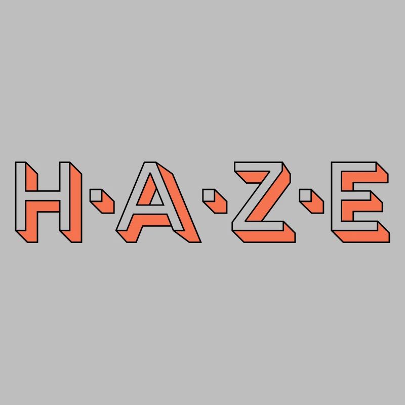 Haze lettering